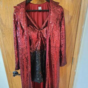 Eras tour All Too Well Swift inspired body suit and duster costume large 12/14